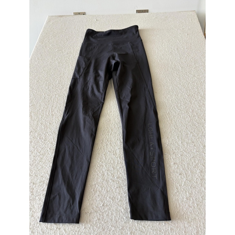 LOHLA‎ SPORT Pants Womens XS Black Pull On Golf Fitness Ankle Pockets Stretch